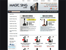Tablet Screenshot of magicsingoutlet.com